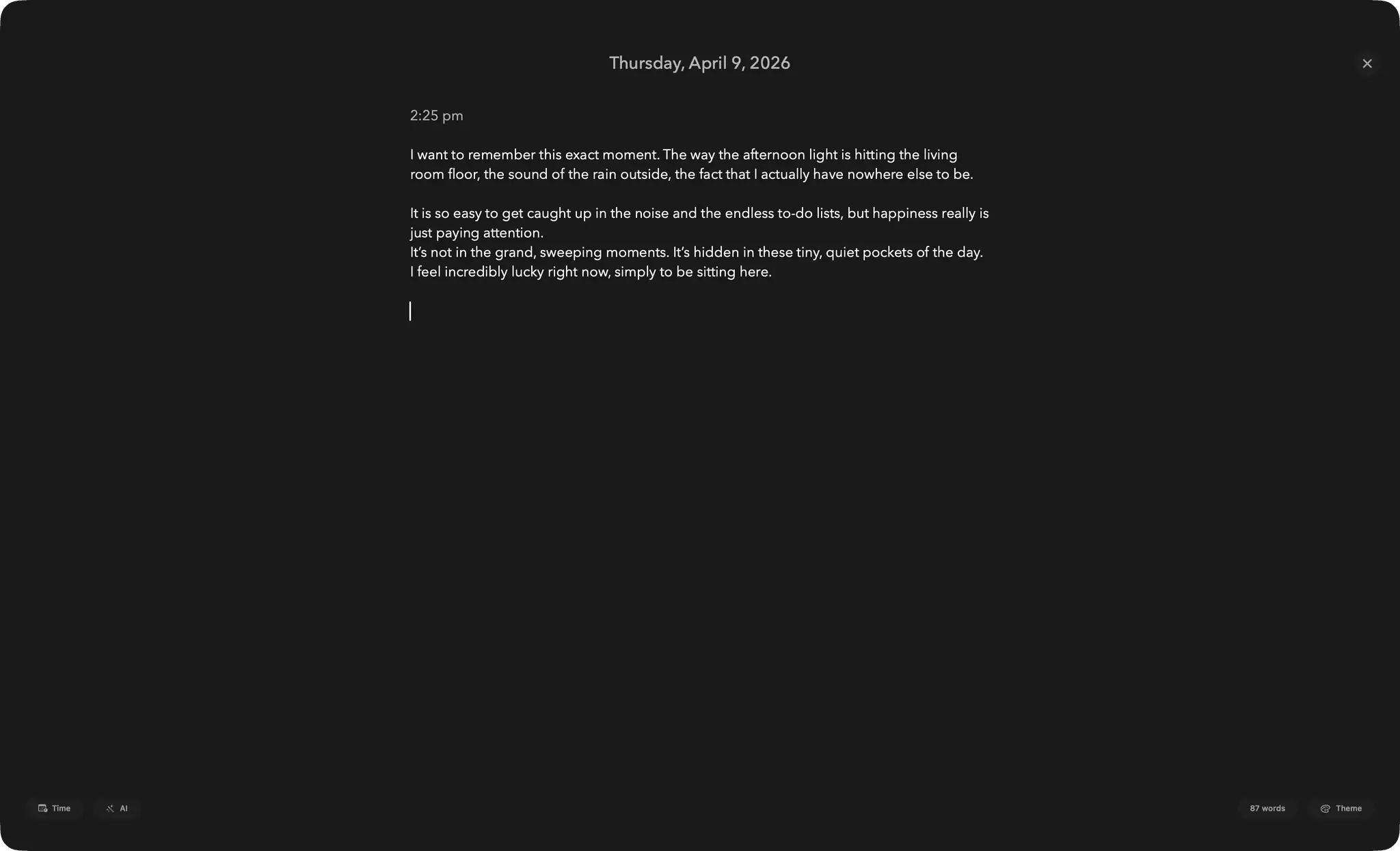 Screenshot 2 of Plume Journaling