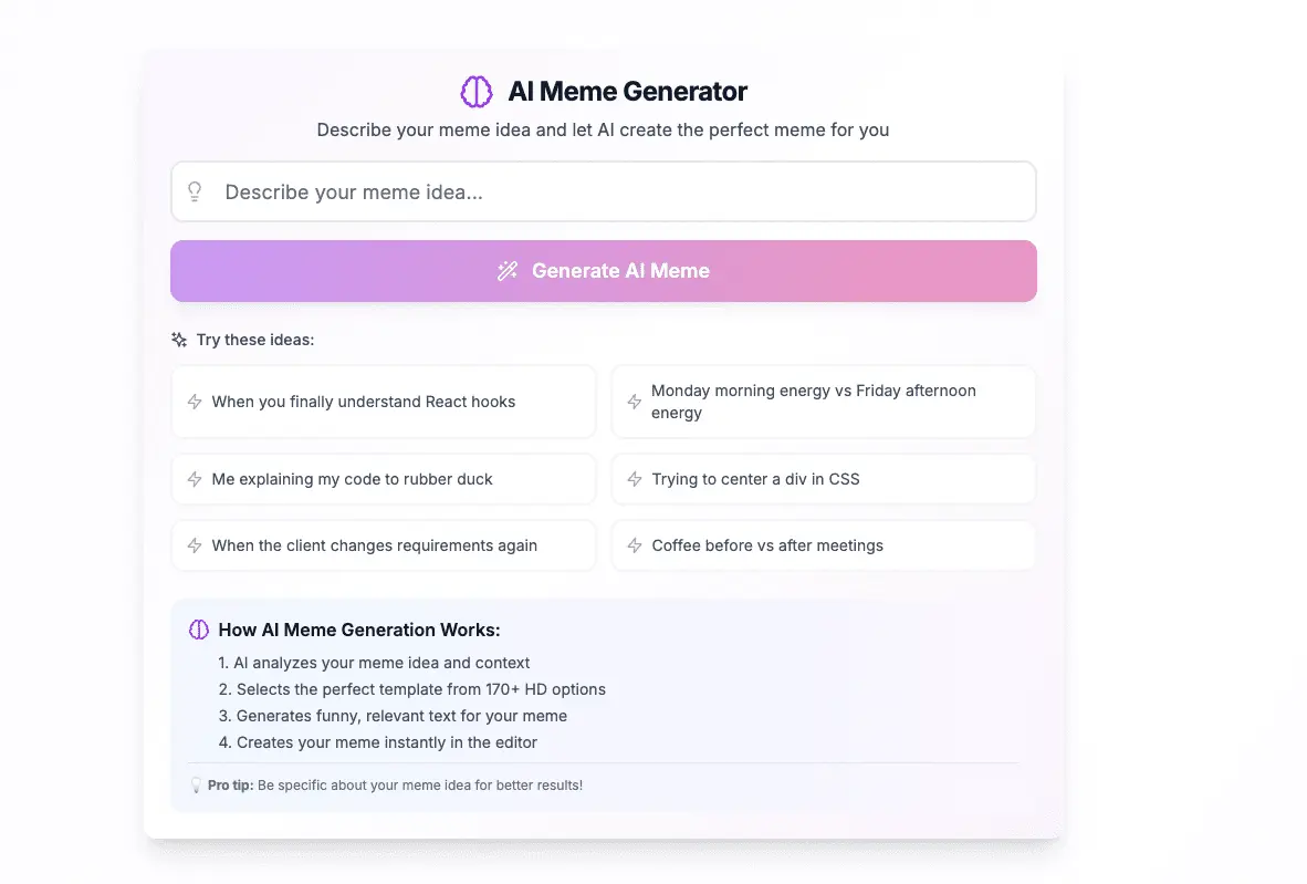 Screenshot 1 of Meme Builder AI