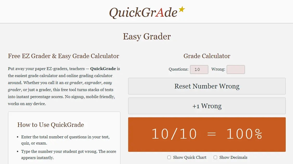 Screenshot 1 of Quickgrade