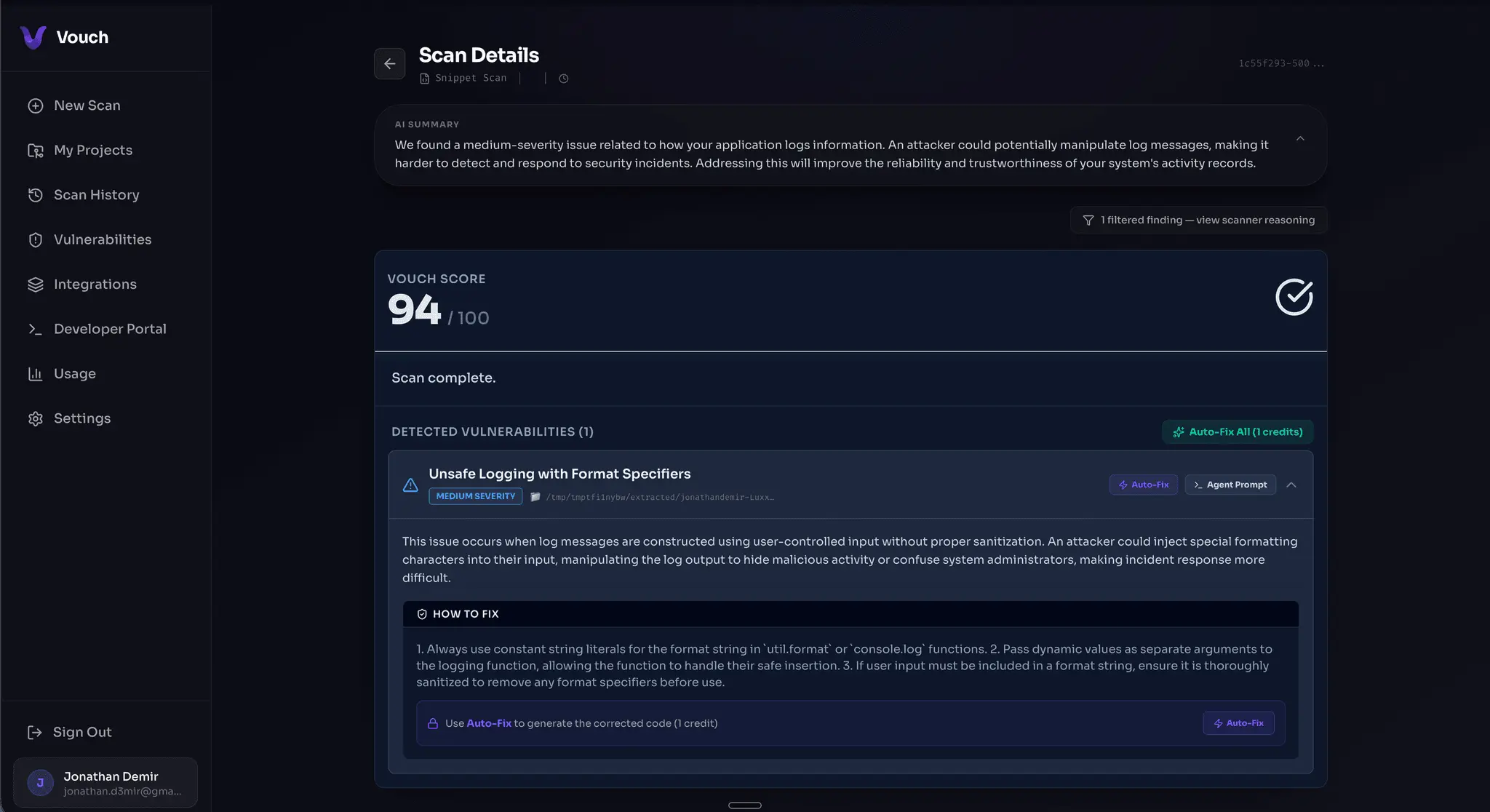 Screenshot 1 of Vouch-secure