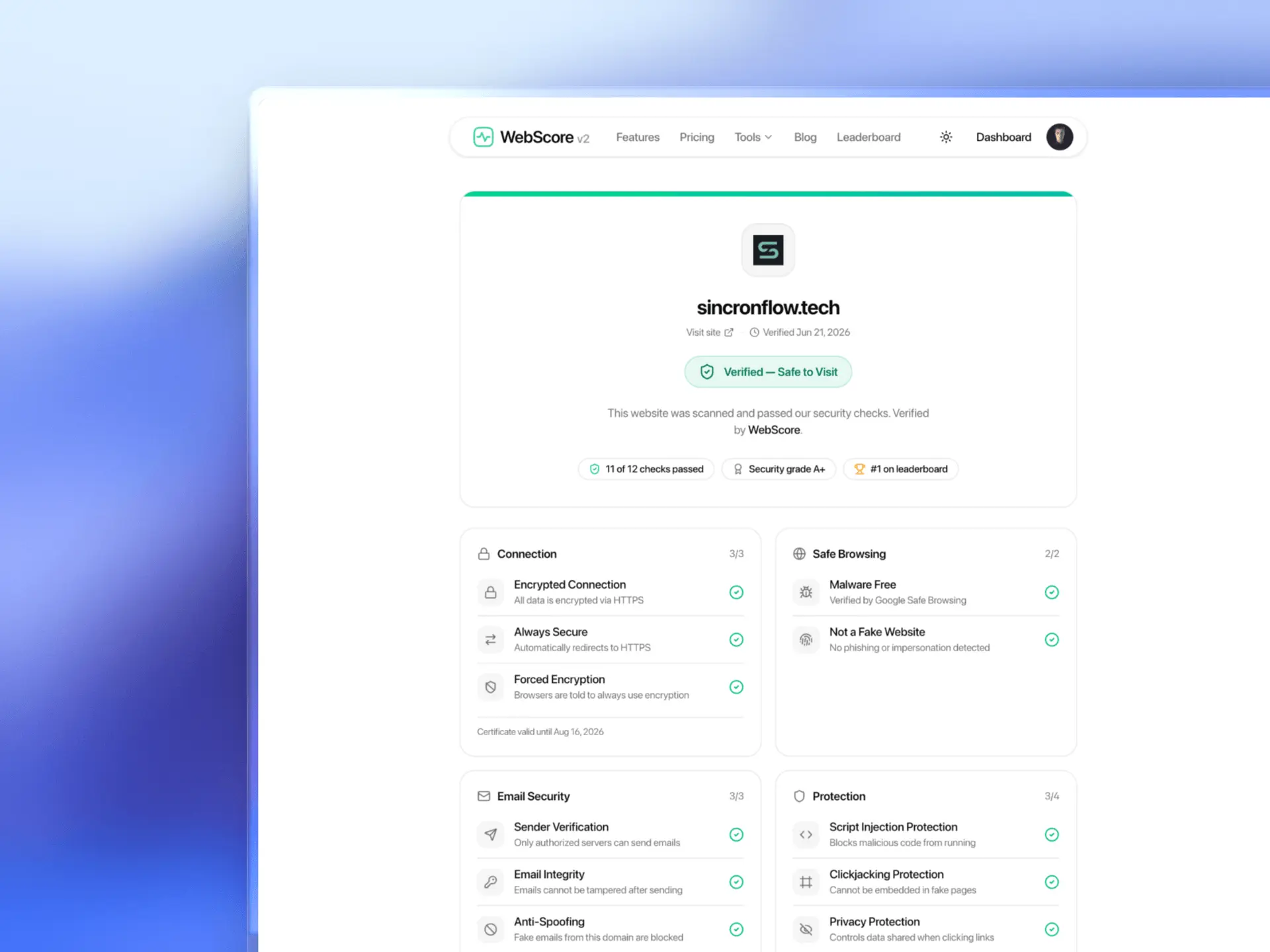 Screenshot 6 of WebScore