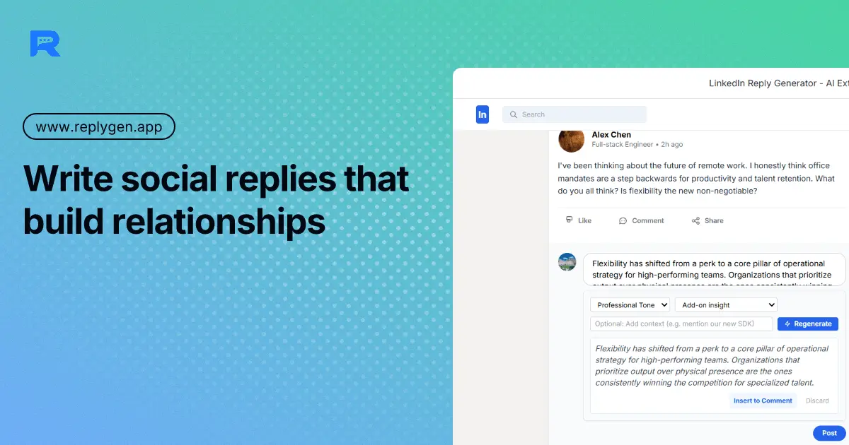 Screenshot 1 of ReplyGen