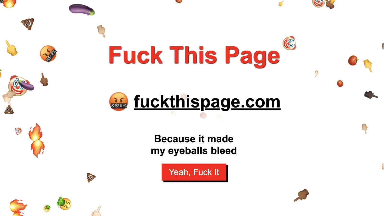 Screenshot 1 of Fuck This Page: Because... reasons