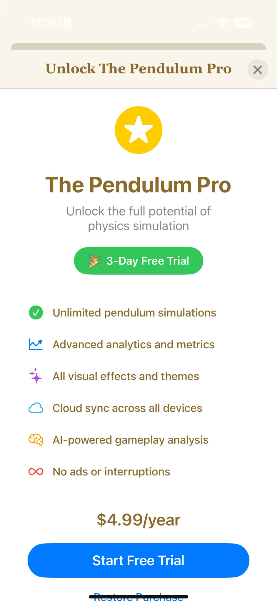 Screenshot 2 of The Pendulum