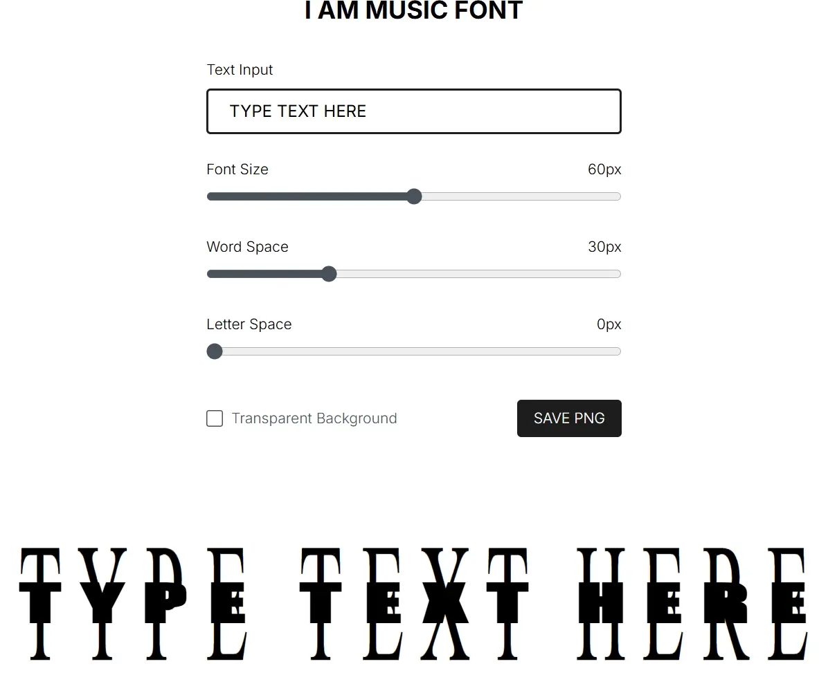 Screenshot 1 of I AM MUSIC FONT