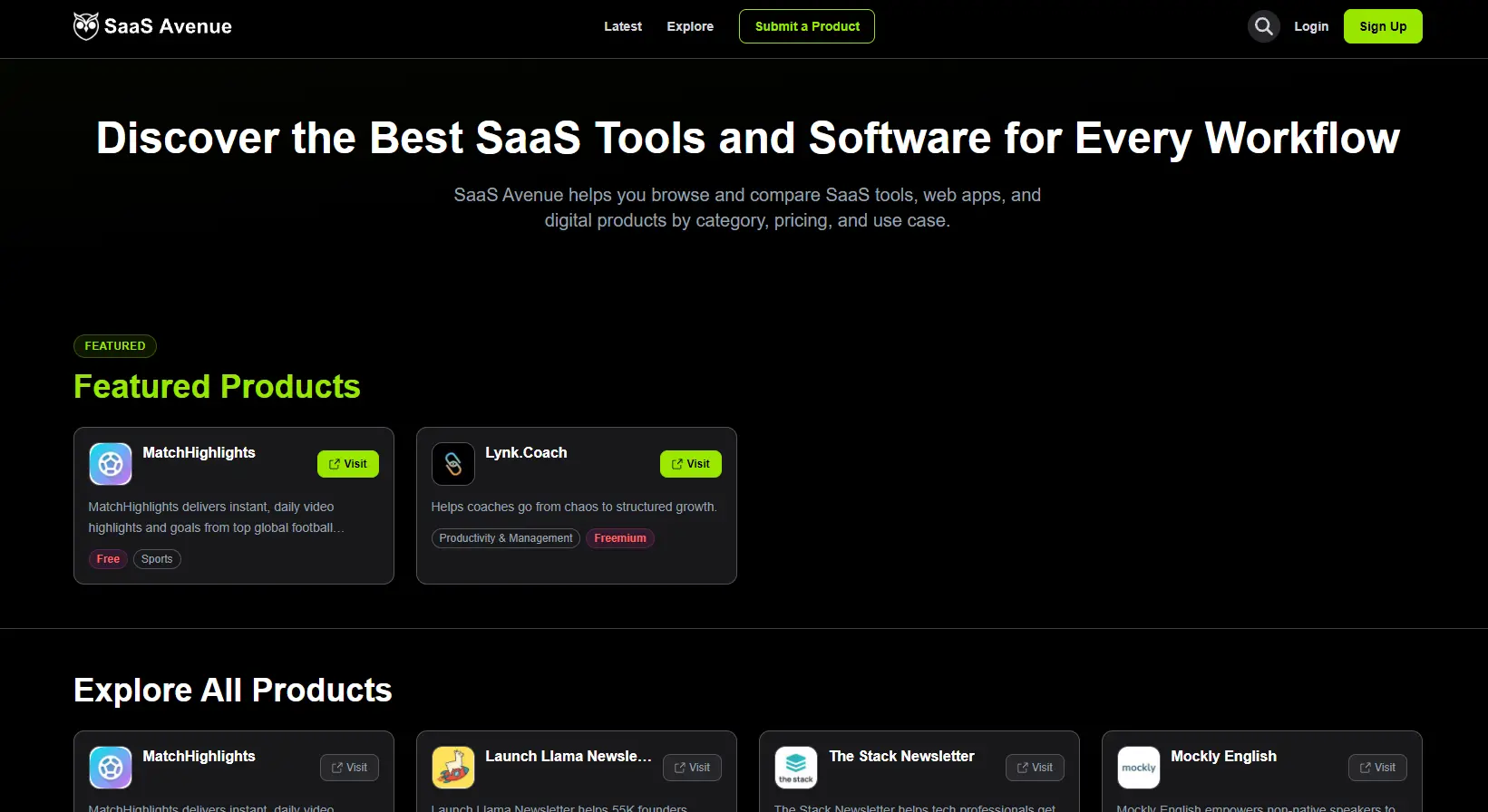 Screenshot 1 of SaaS Avenue