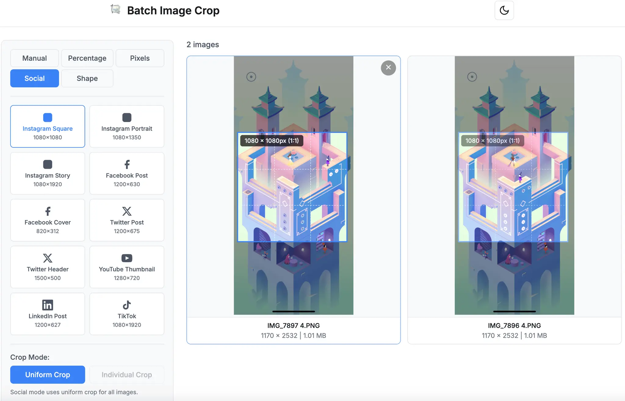 Screenshot 3 of Batch Image Crop
