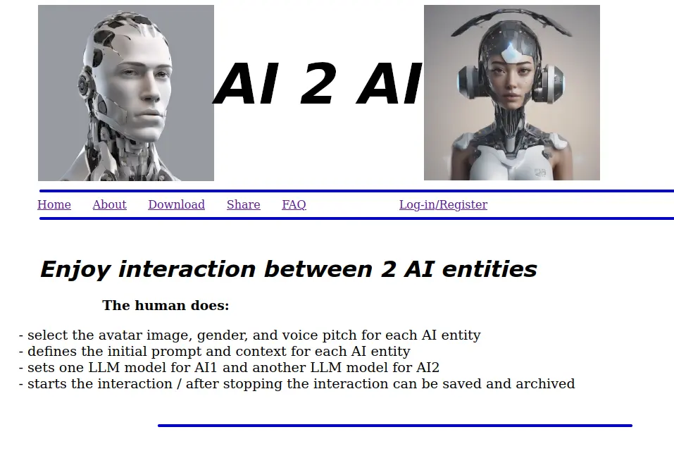 Screenshot 1 of AI2AI project