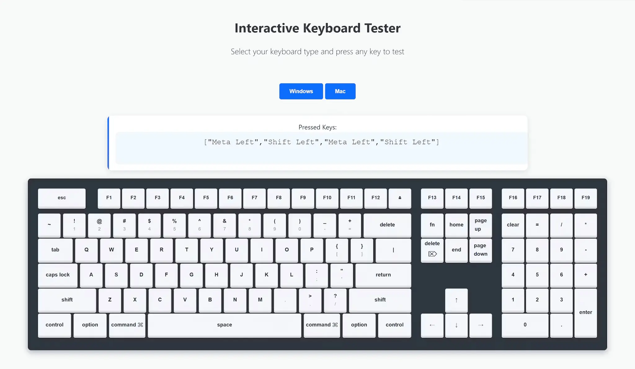 Screenshot 4 of Keyboard Tester Pro