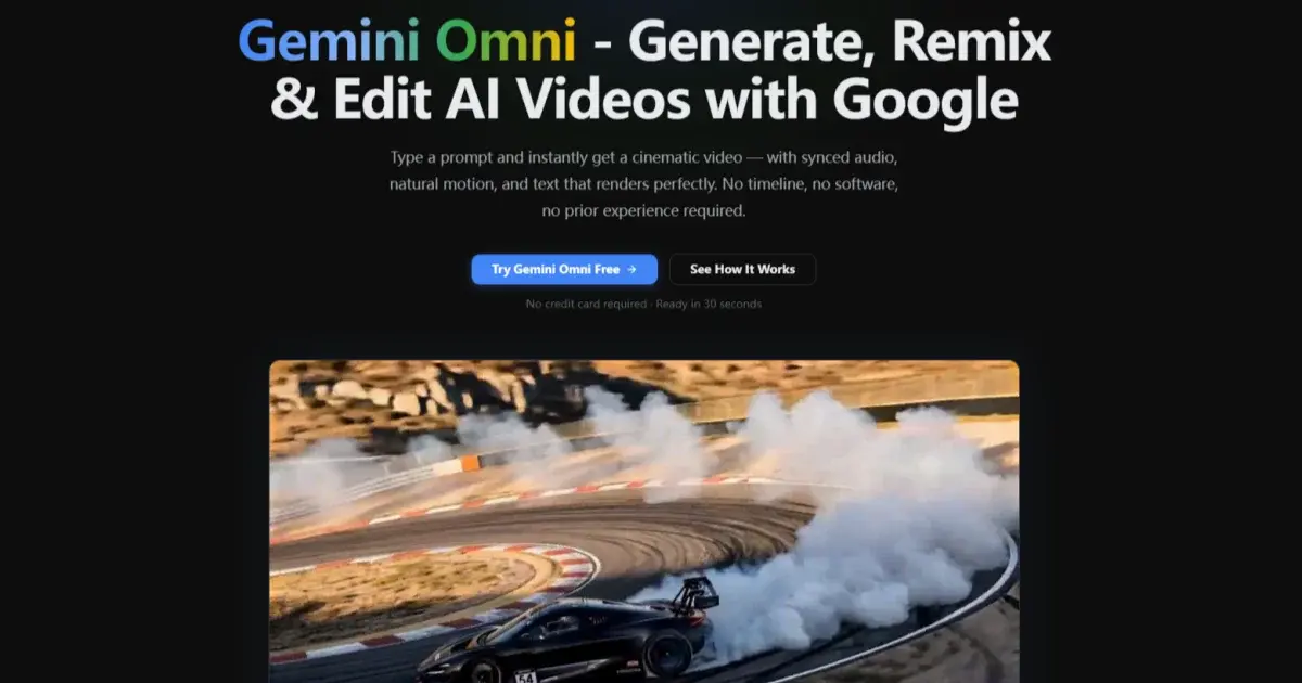Screenshot 1 of Gemini Omni