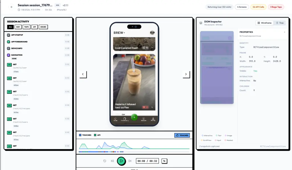 Screenshot 1 of Rejourney: Know About Friction First