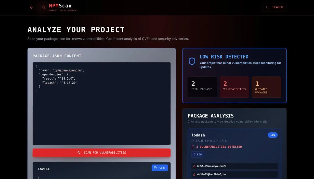 Screenshot 2 of NPMScan