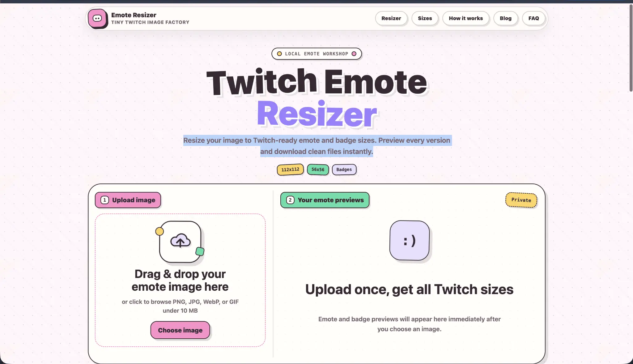 Screenshot 1 of Twitch Emote Resizer