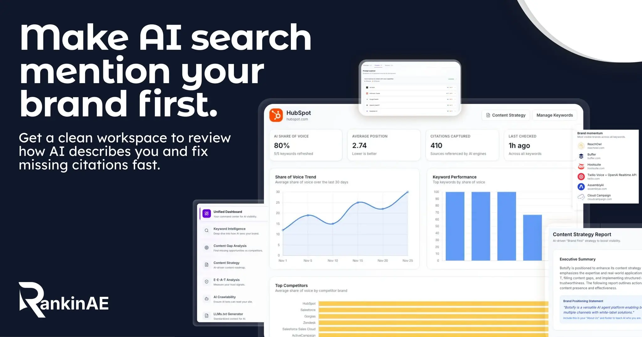 Screenshot 1 of RankinAE Answer Engine Optimization