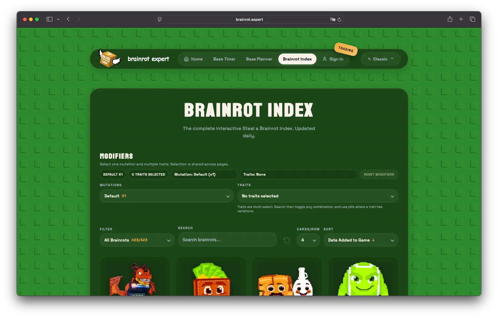 Screenshot 1 of brainrot.expert