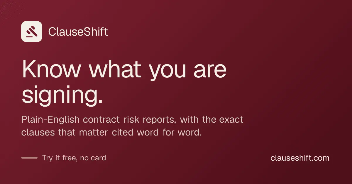 Screenshot 1 of ClauseShift