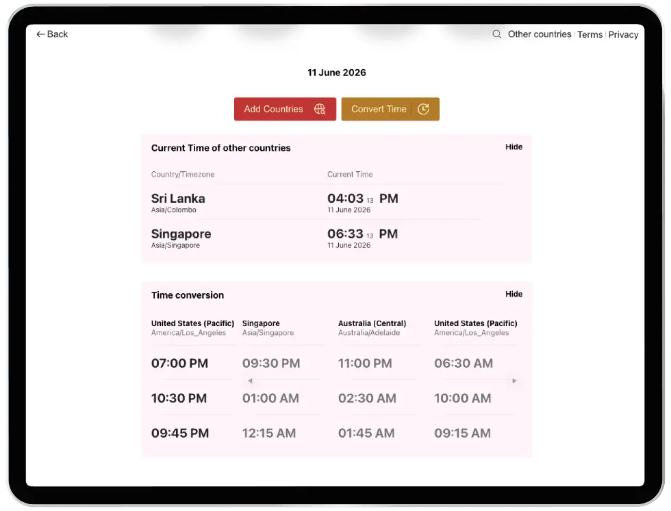 Screenshot 2 of Meeedly Time Converter
