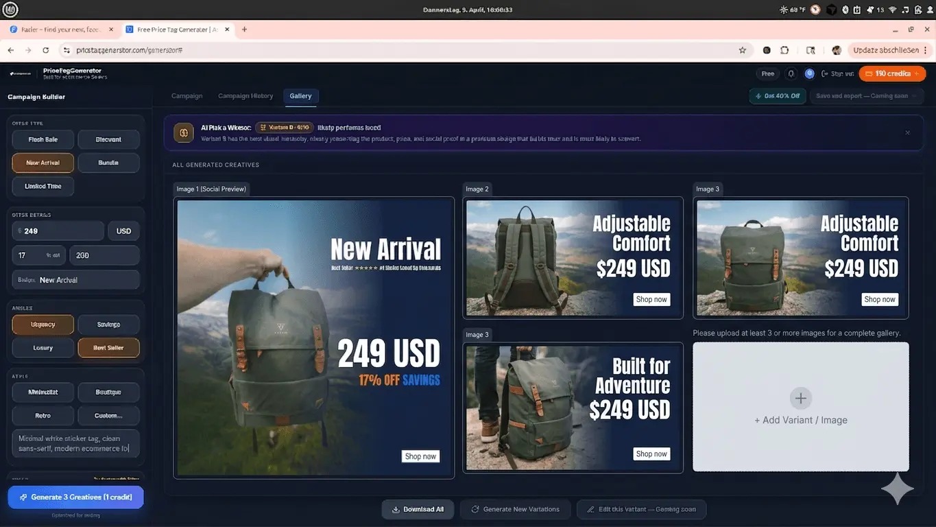 Screenshot 1 of PriceTagGenerator