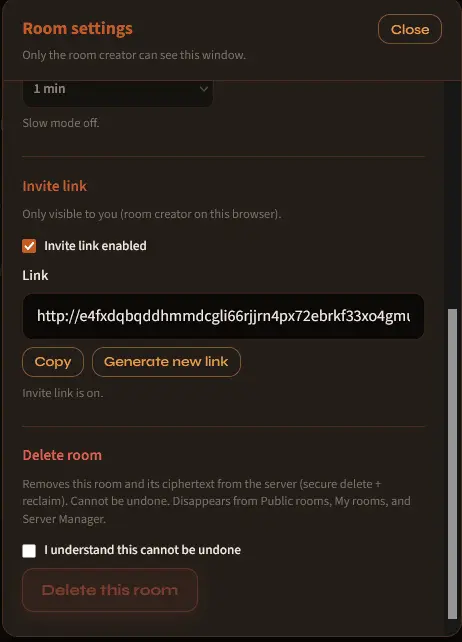 Screenshot 3 of OffCode Tor encrypted chat