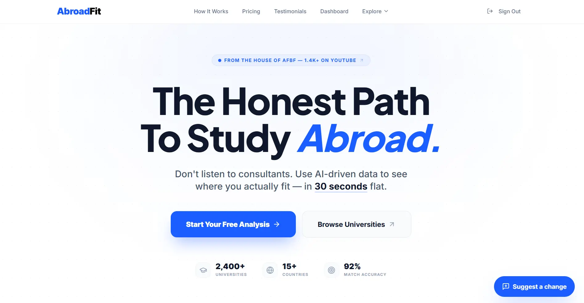 Screenshot 1 of AbroadFit