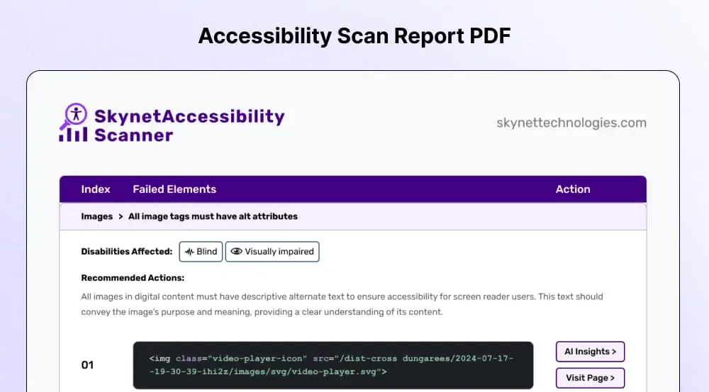 Screenshot 4 of SkynetAccessibility Scanner