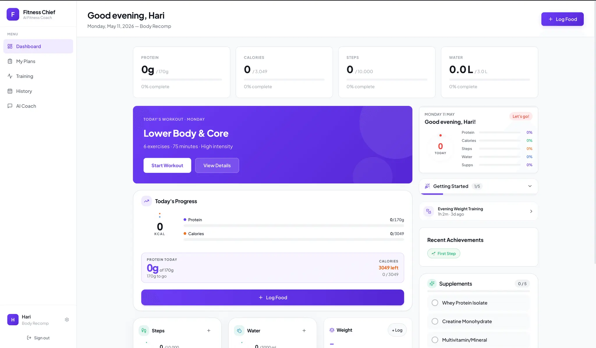 Screenshot 1 of Fitness Chief