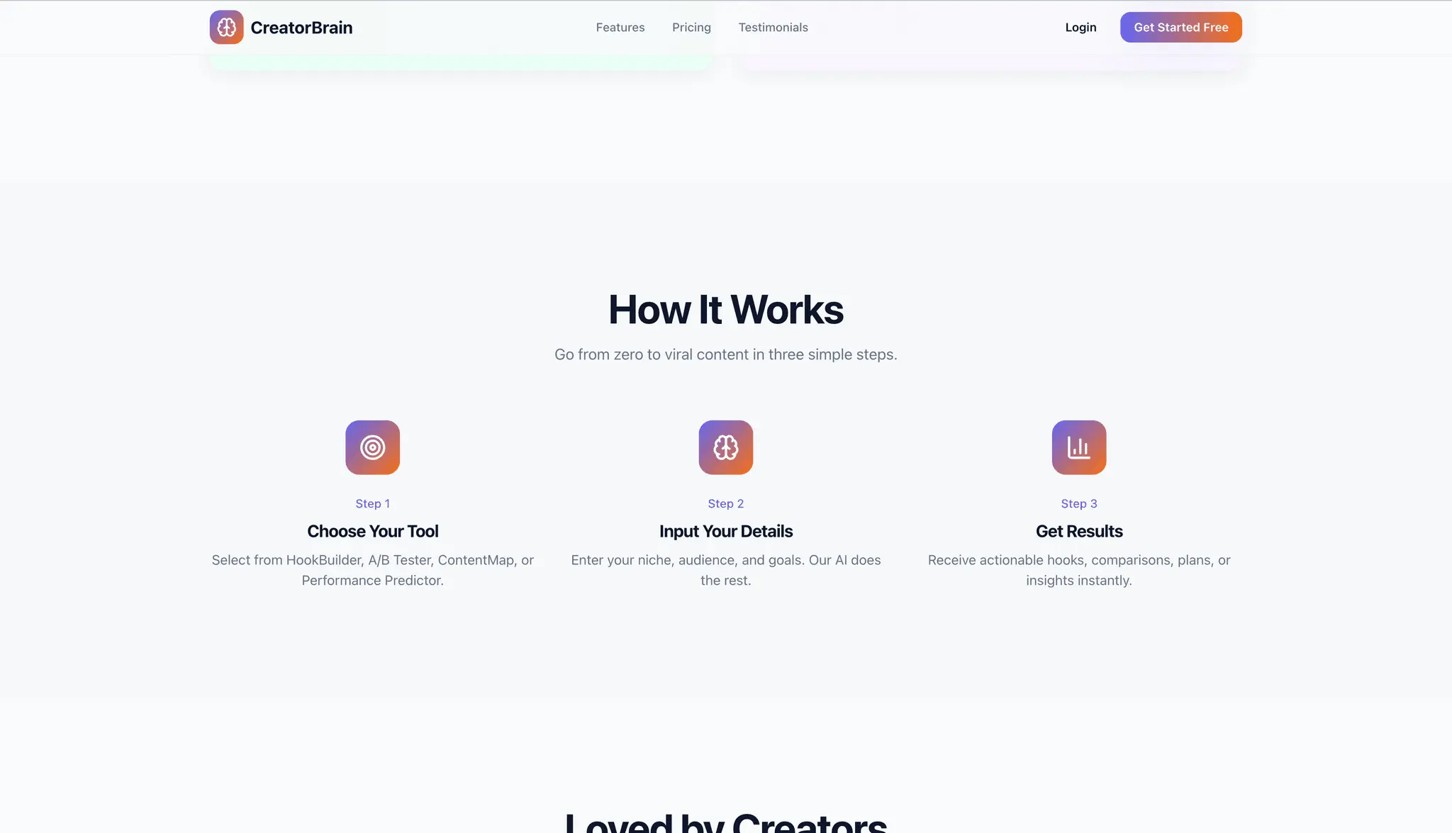 Screenshot 1 of CreatorBrain