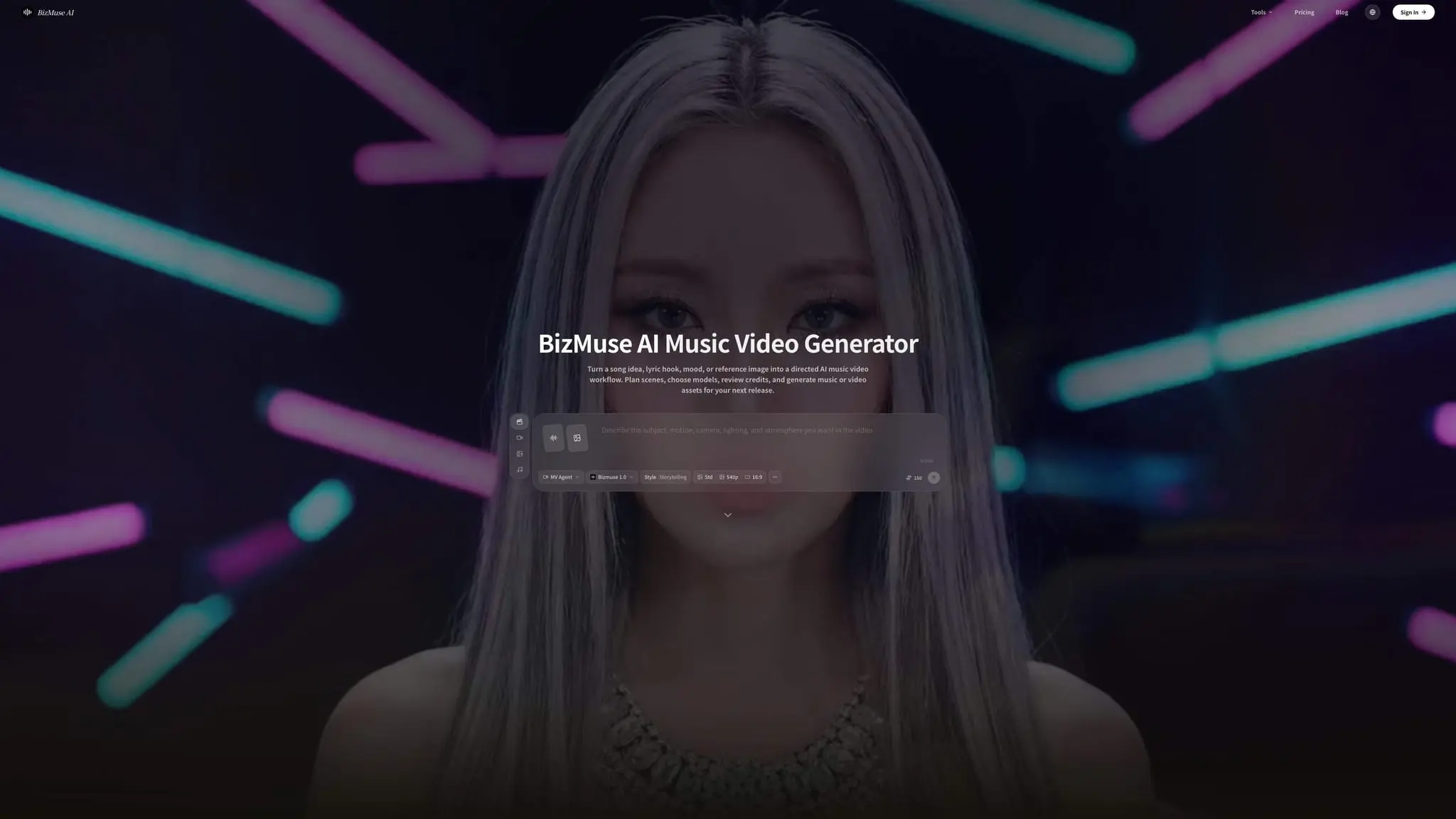 Screenshot 1 of Bizmuse AI