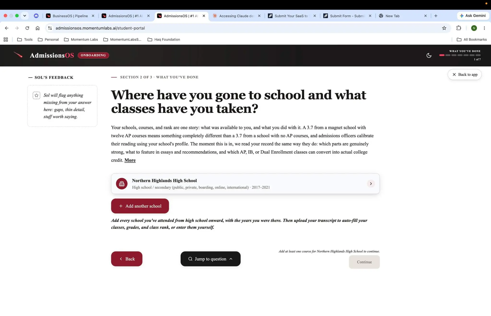 Screenshot 1 of AdmissionsOS