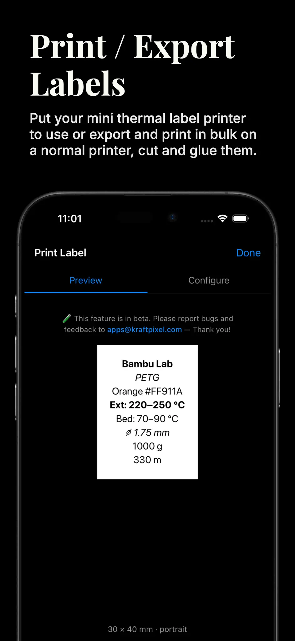 Screenshot 3 of Tag My Spool – NFC Filament