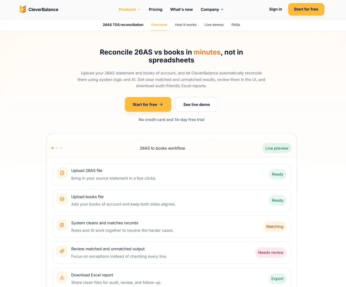 Screenshot 2 of CleverBalance — 26AS TDS Reconciliation