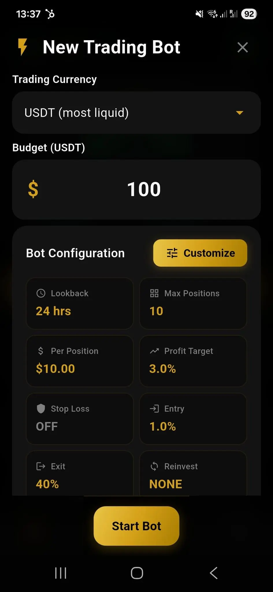 Screenshot 4 of IOI Automated Crypto Trading Bot