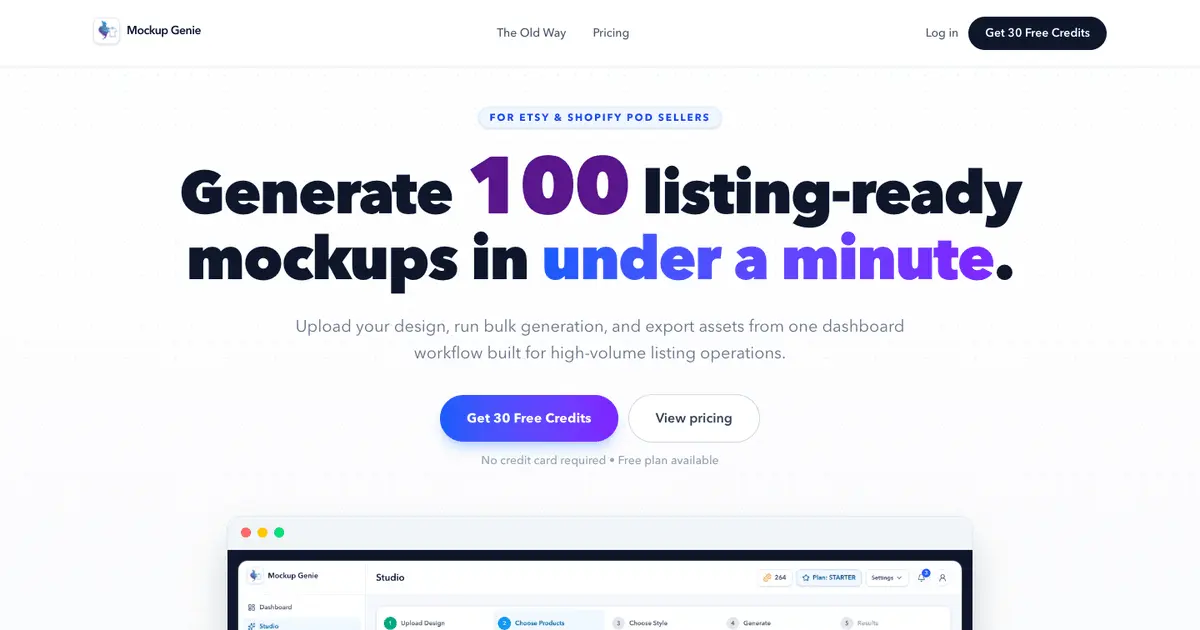 Screenshot 1 of Mockup Genie