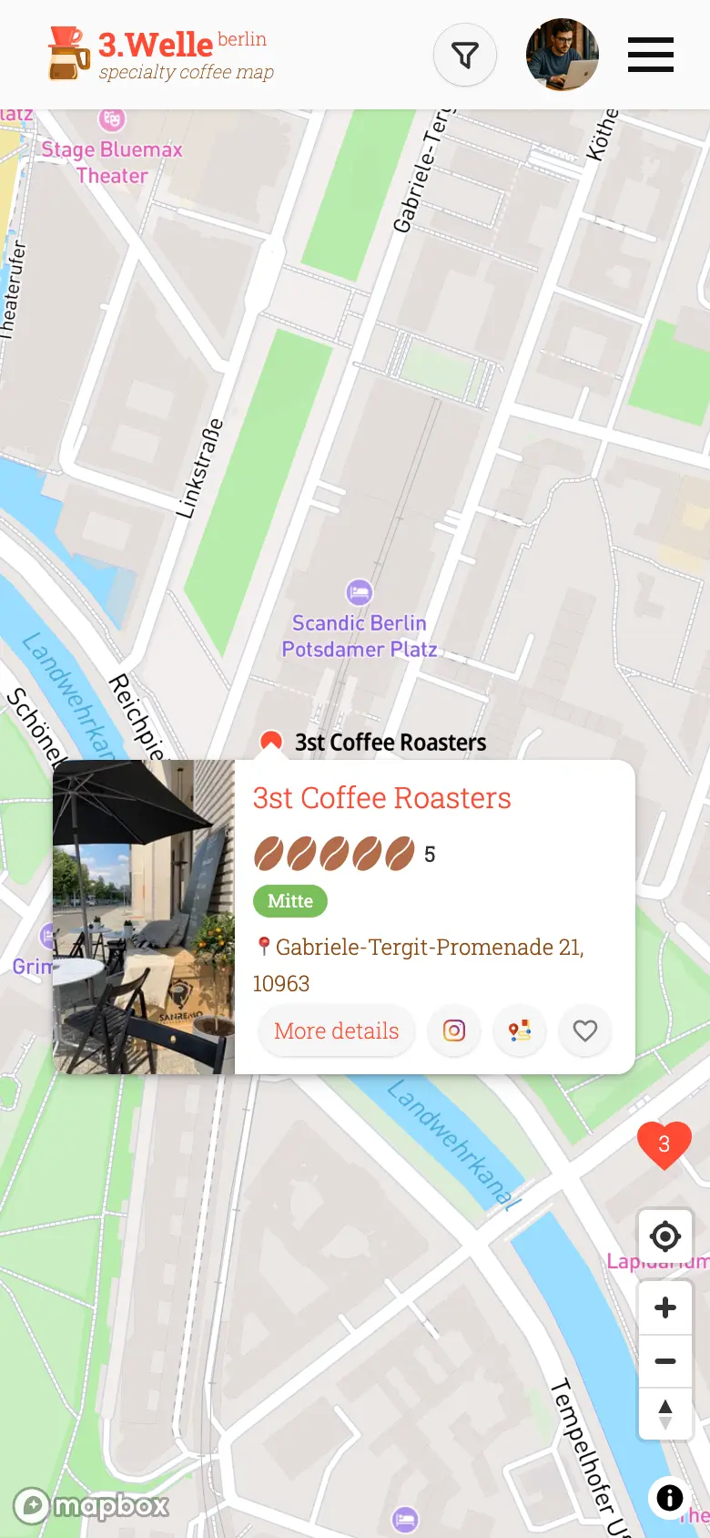 Screenshot 1 of Berlin Coffee Map