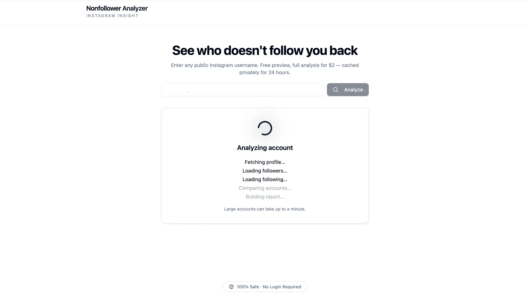 Screenshot 2 of Nonfollower Analyzer