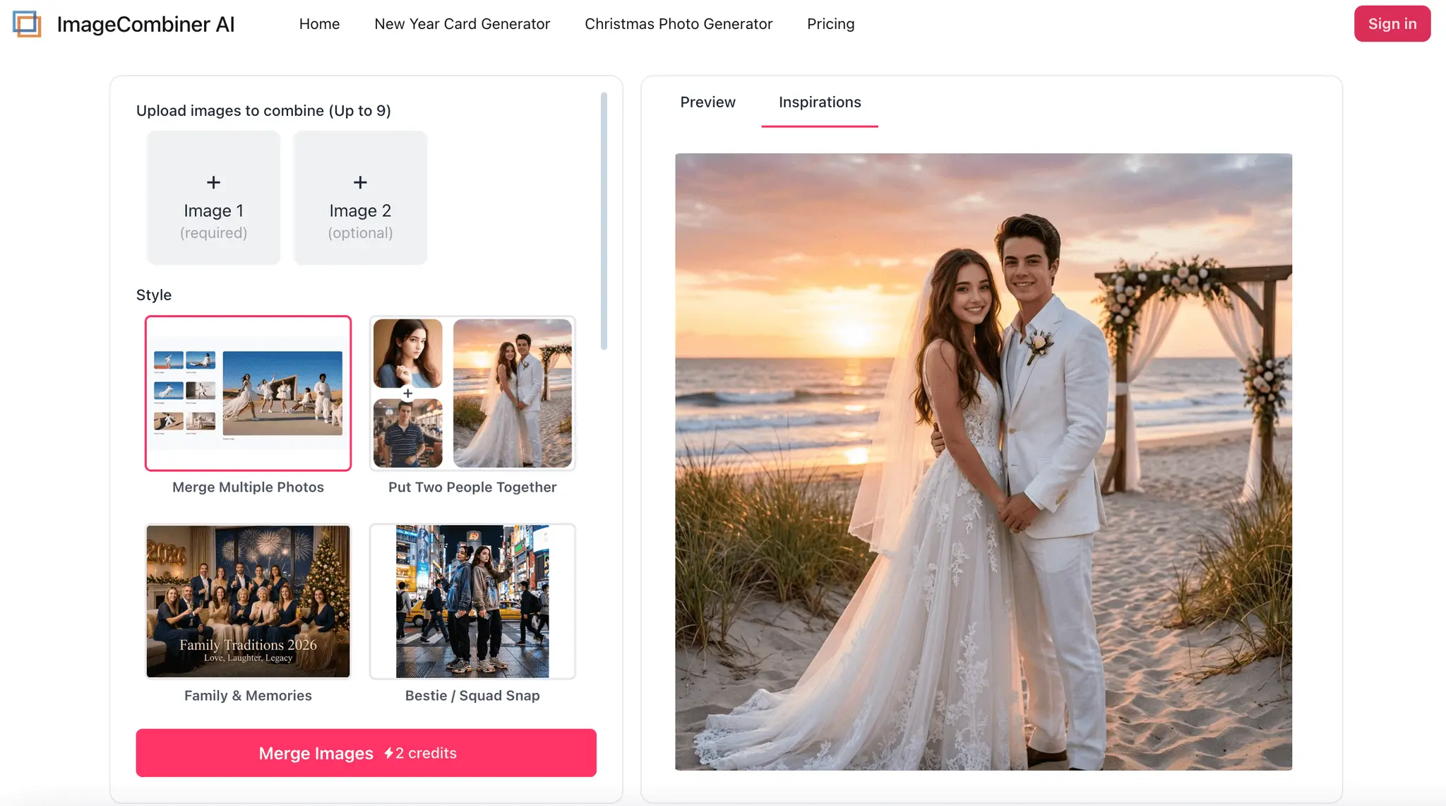 Screenshot 1 of AI Image Combiner