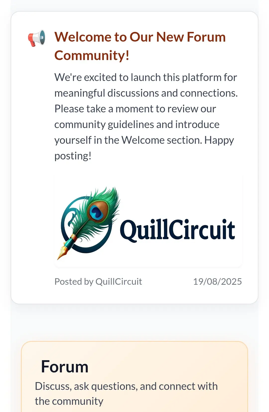 Screenshot 2 of QuillCircuit Forum
