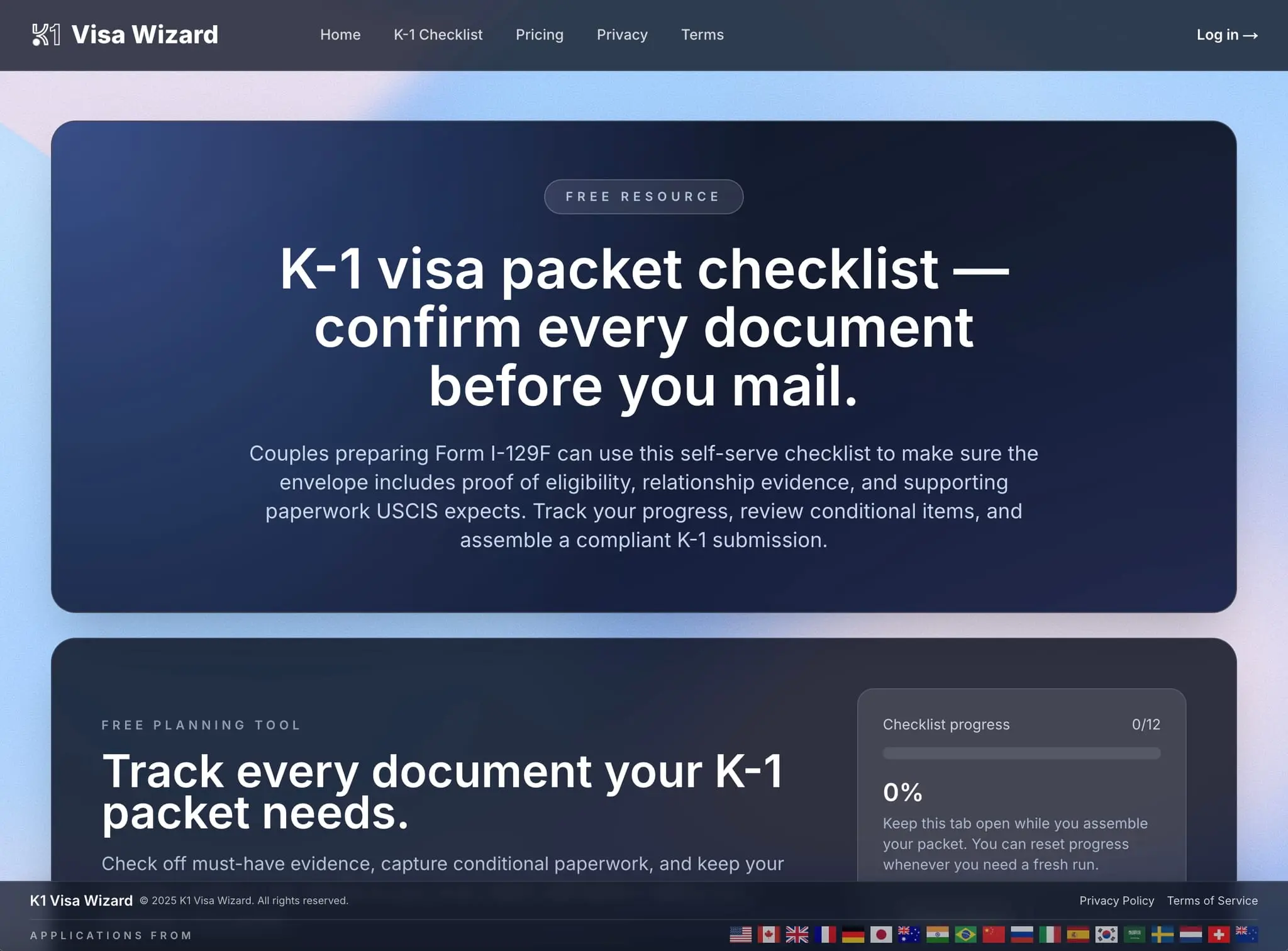 Screenshot 3 of K1 Visa Wizard | Simplify Your K1 Visa