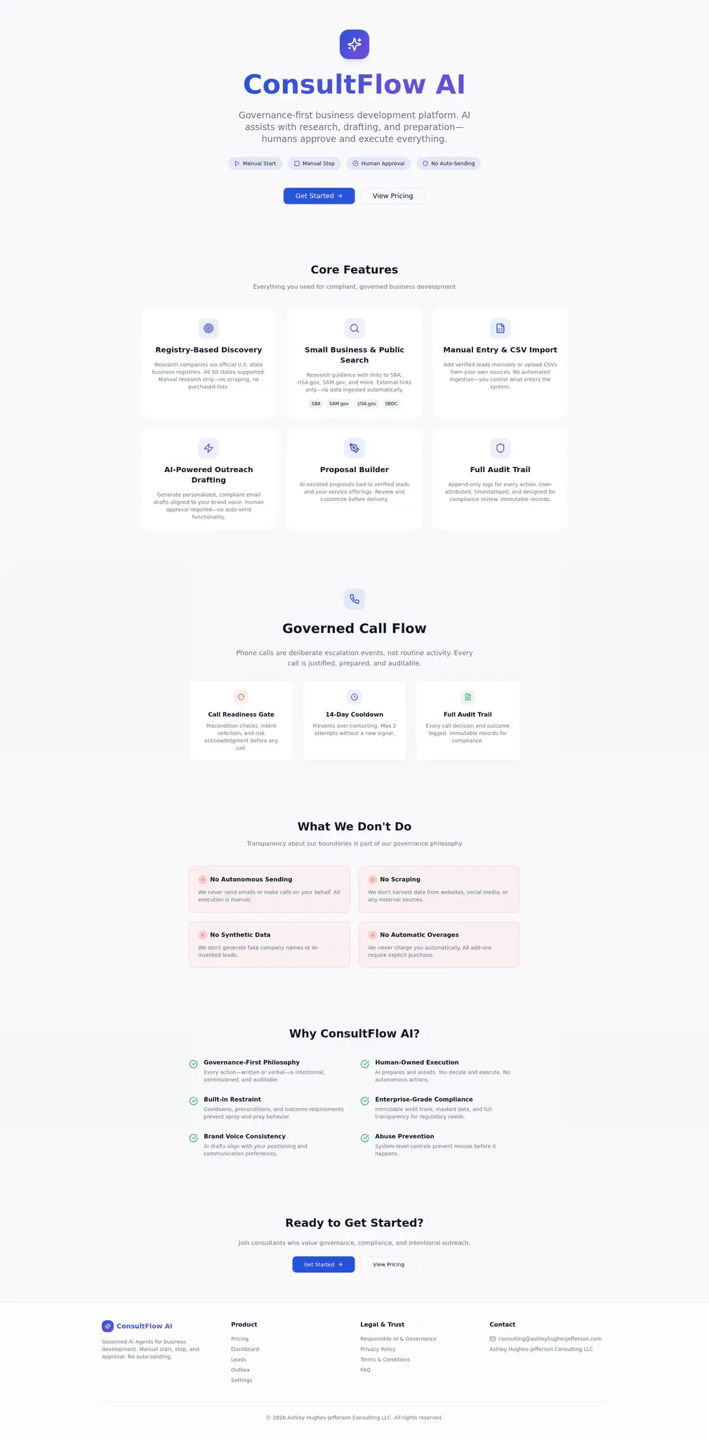 Screenshot 1 of Consultflow AI