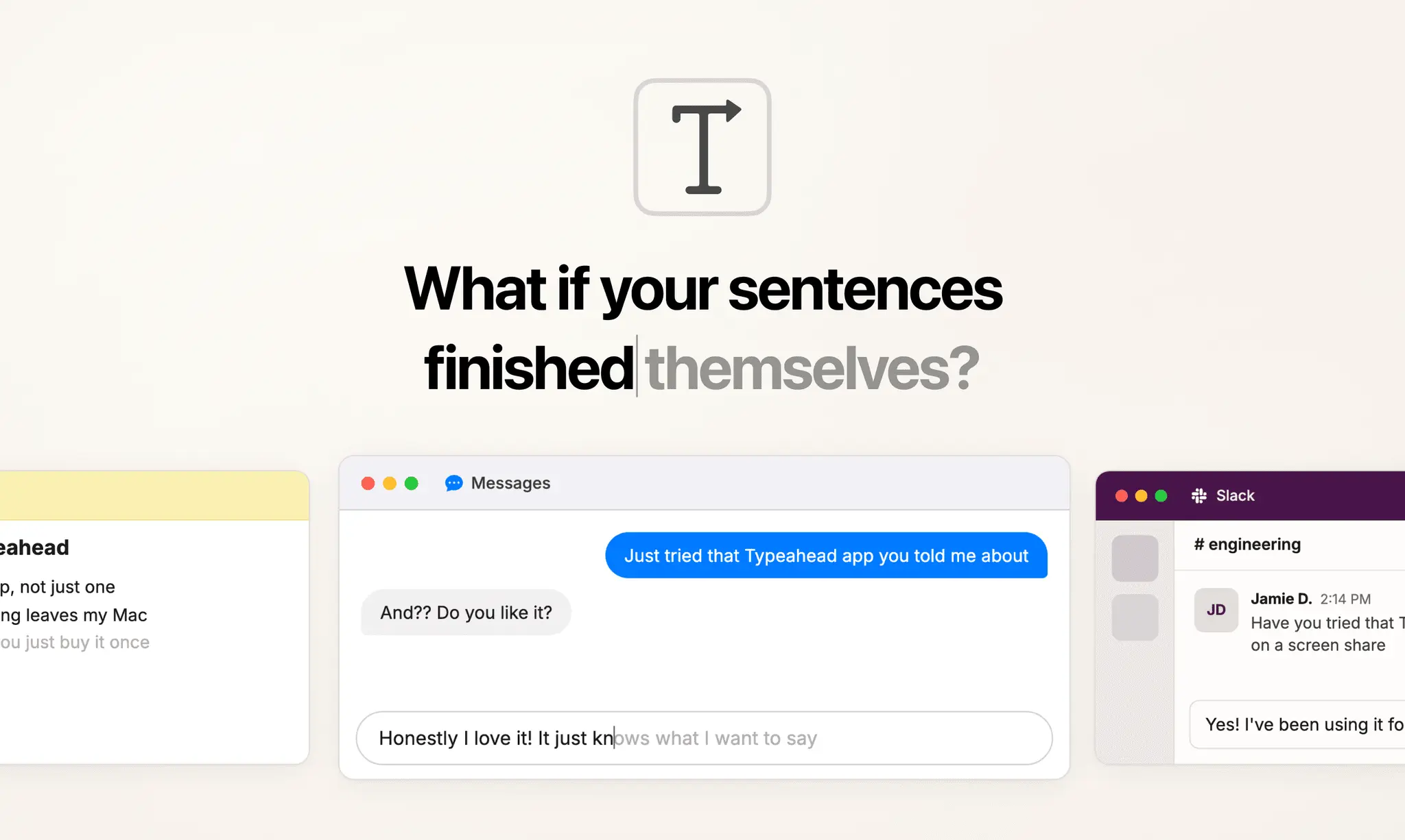 Screenshot 1 of Typeahead — AI autocomplete everywhere
