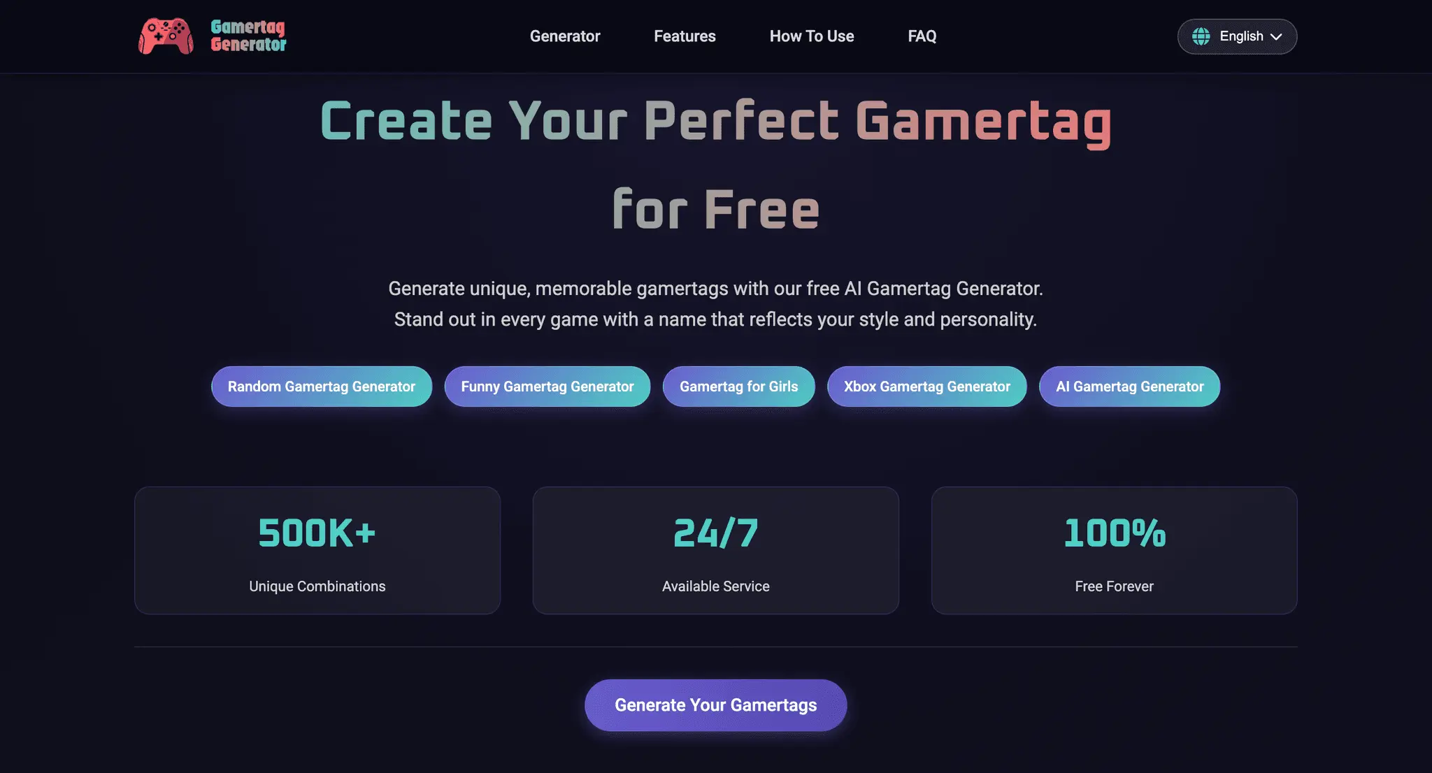 Screenshot 1 of Gamertag Generator