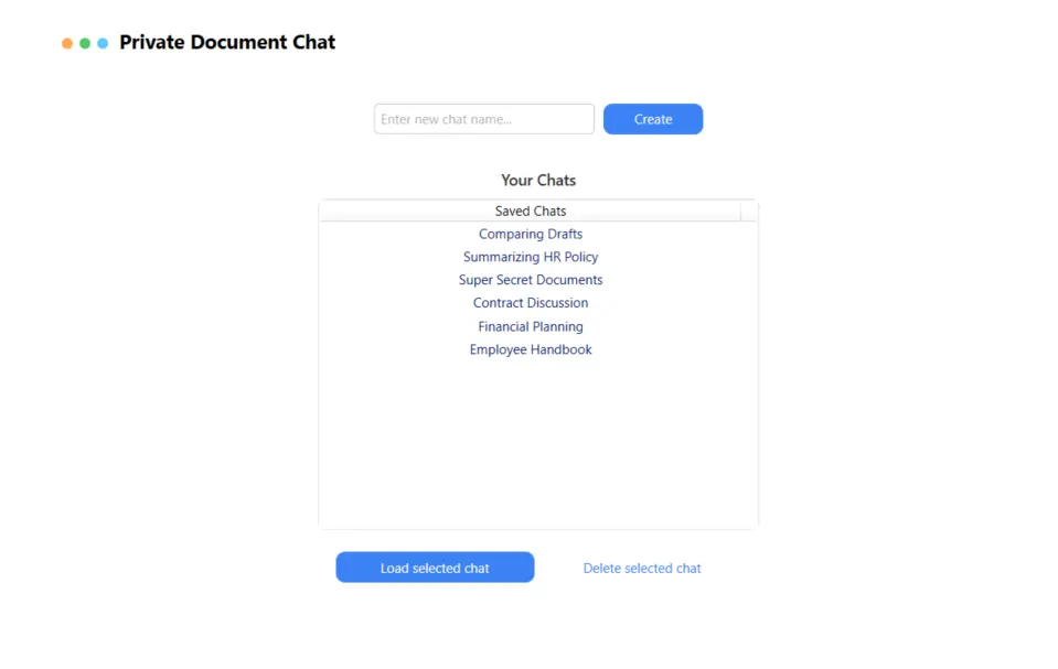 Screenshot 1 of Private Document Chat