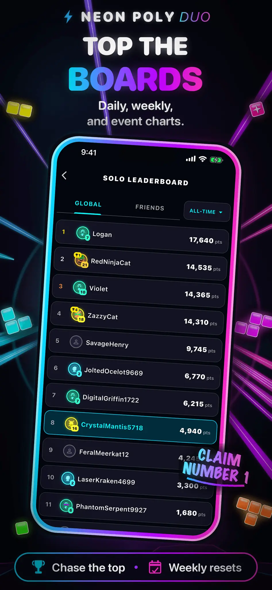 Screenshot 9 of Neon Poly Duo: Block Battles