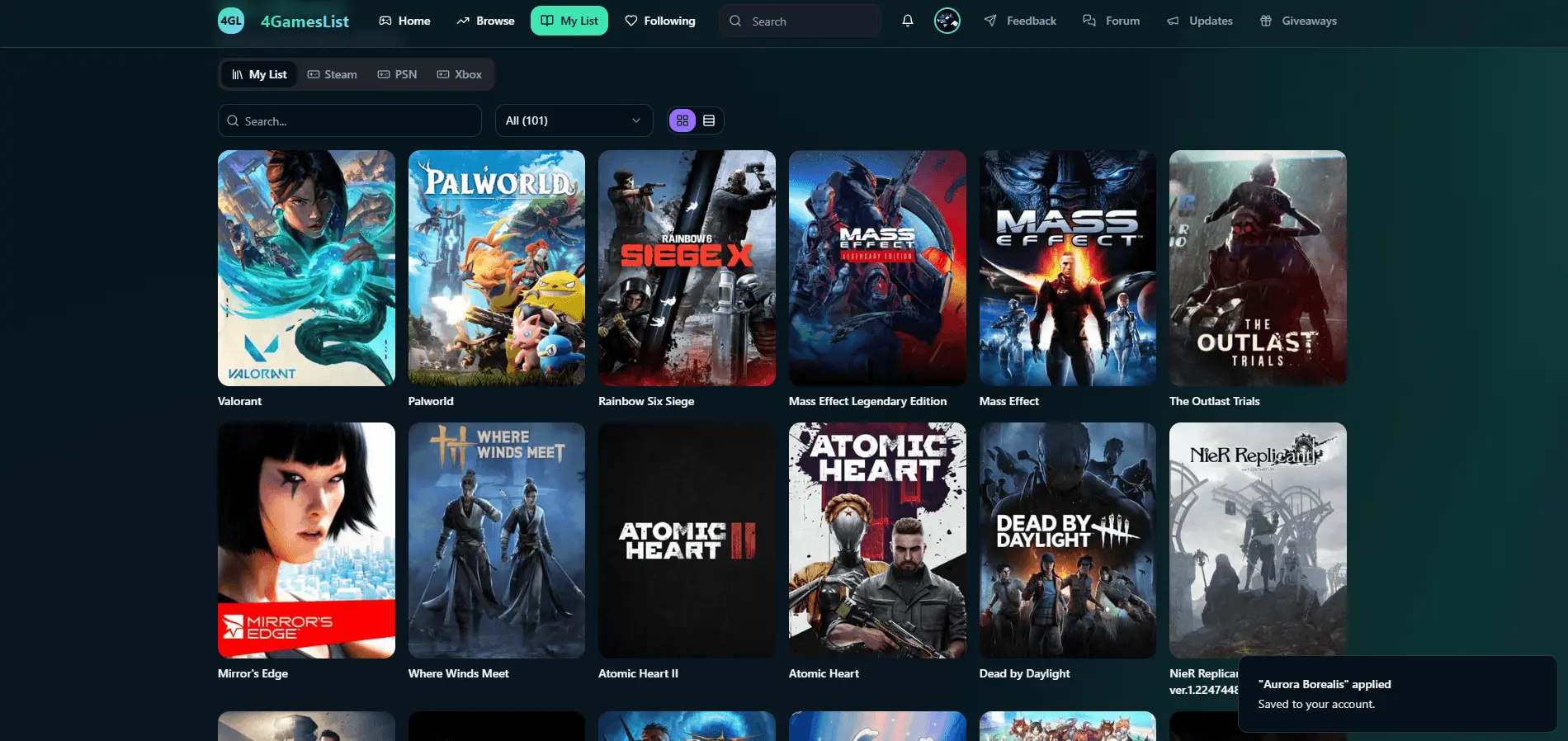 Screenshot 3 of 4GamesList