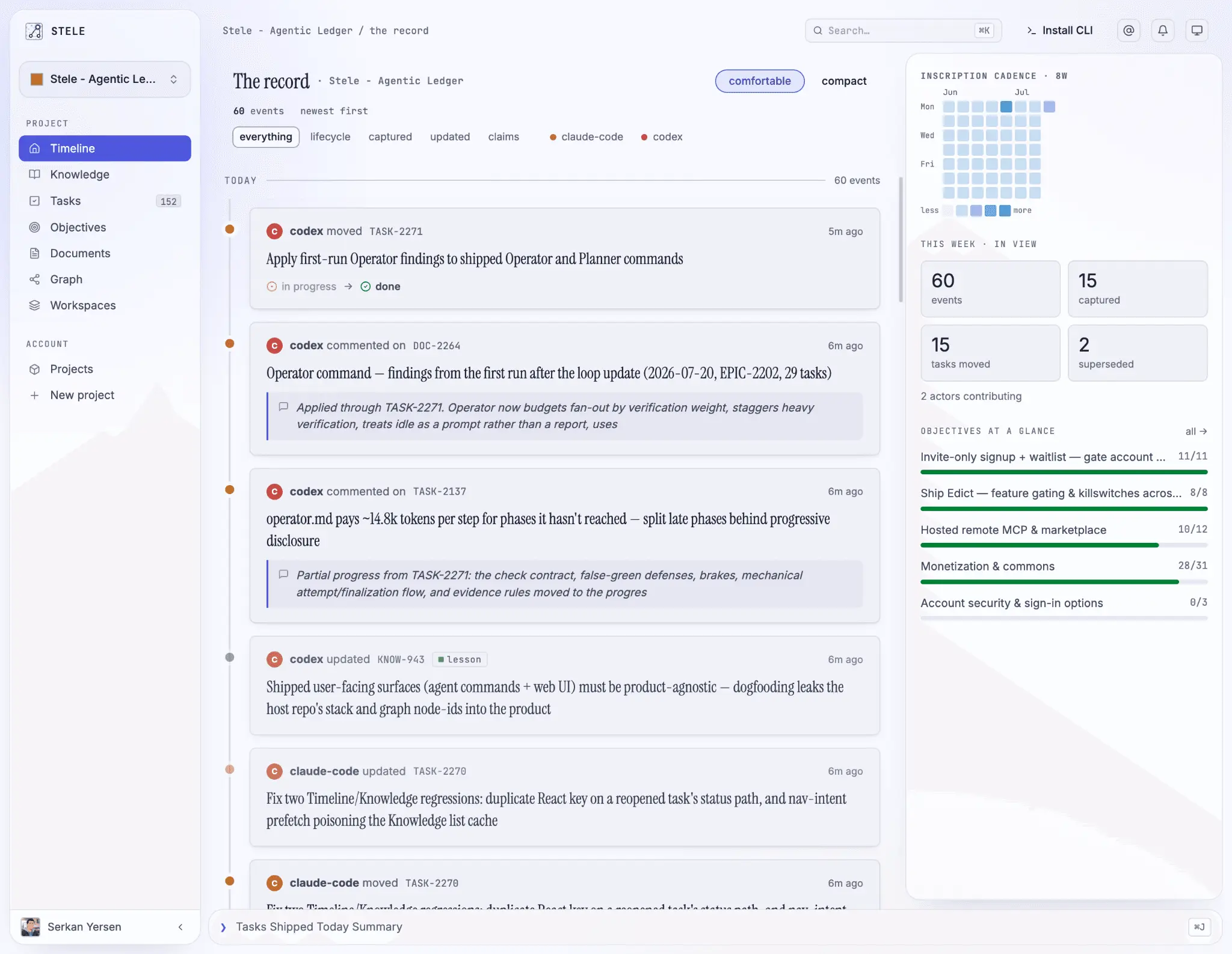 Screenshot 2 of Stele- Agentic Ledger