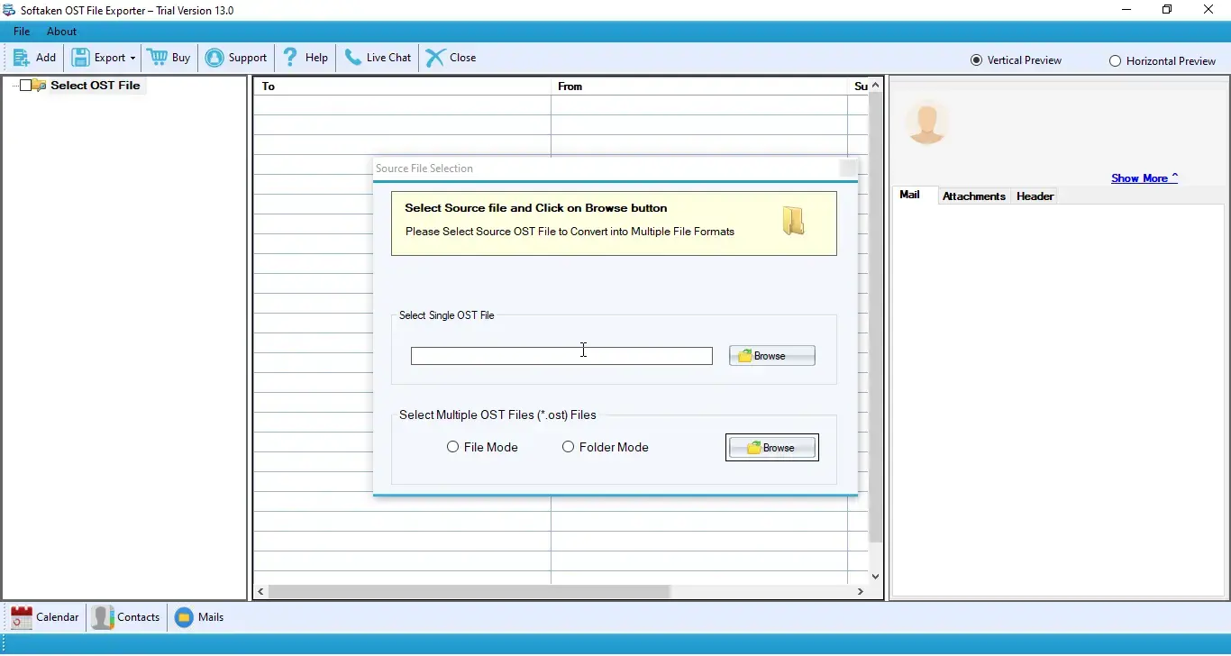 Screenshot 1 of Softaken OST to PST Converter