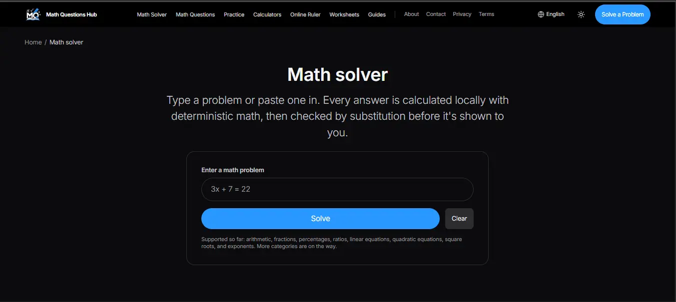 Screenshot 6 of Math Questions Hub