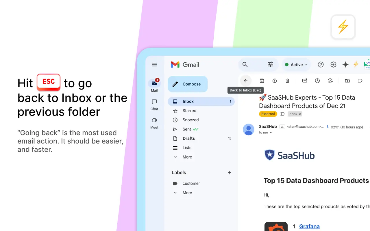 Screenshot 5 of CMDK Gmail Shortcuts Extension