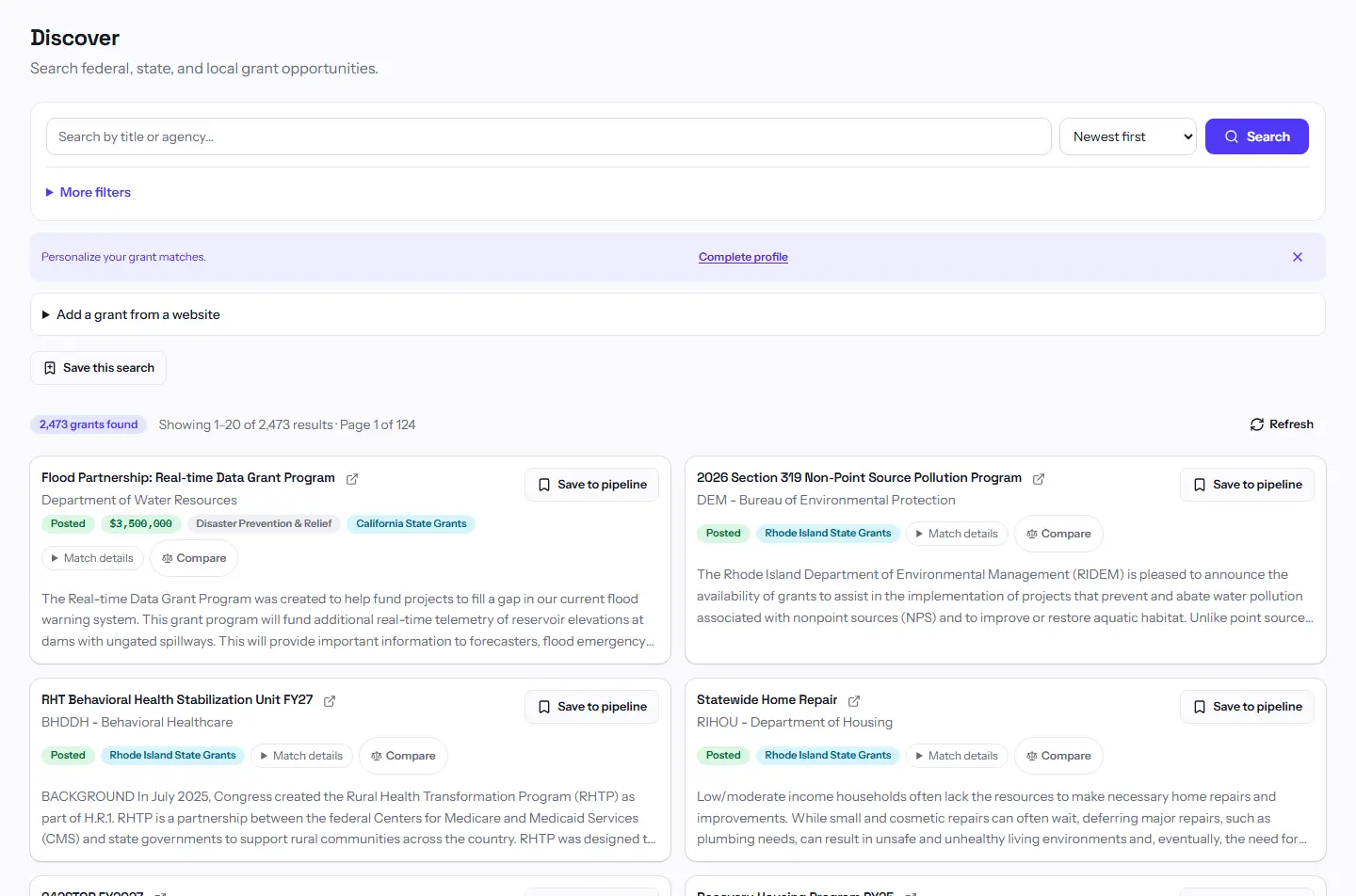 Screenshot 1 of GrantCue