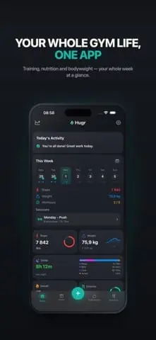 Screenshot 1 of Hugr: Workout & Nutrition